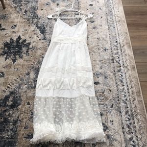 Long, white summer maxi dress